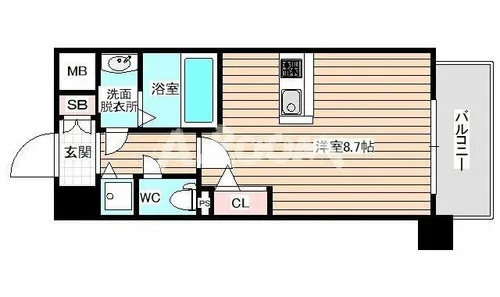 アドバンス西梅田2【4階】の間取り