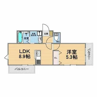 ショコラ甲子園【3階】の間取り