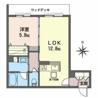 シャーメゾン ディア ガーデンズ【1階】の間取り