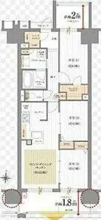 プレサンスジェネ新栄町駅前 葵【14号室】の間取り