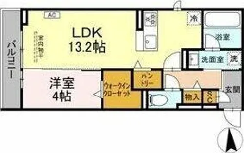 グラシオン【2階】の間取り