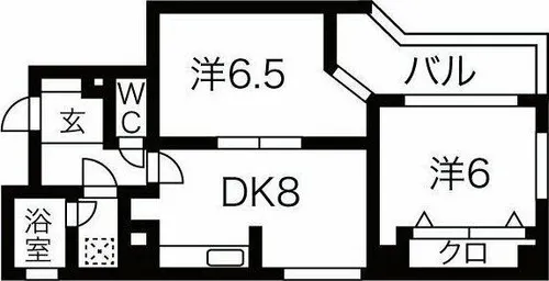 ゲストハウスレインボー伏見【7階】の間取り