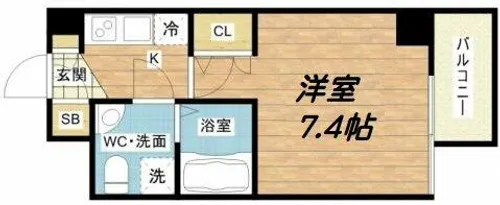 大阪府大阪市中央区島町2丁目【マンション】の間取り