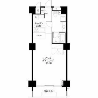 スクエア名駅南【6階】の間取り