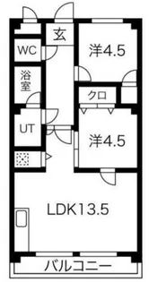 ハッピーコート青山【2階】の間取り