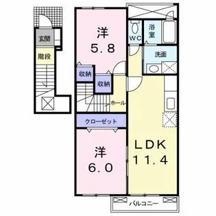 サニー・ハウス【2階】の間取り
