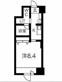 アルファコンフォート大手前【2階】の間取り