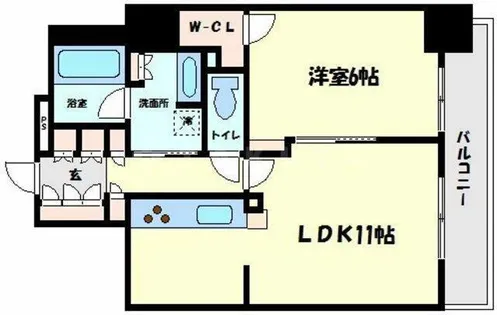 ブランズタワー・ウェリス心斎橋NORTH【17階】の間取り