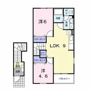 オードピュールⅠ【2階】の間取り