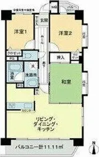ライオンズマンション西伏屋第2【3階】の間取り