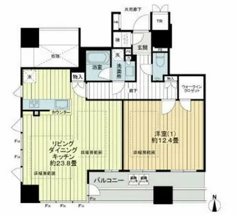 クレヴィアタワー御堂筋本町【29階】の間取り