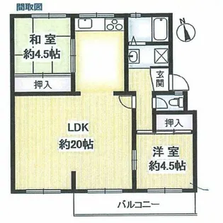 高倉台7-1団地32号棟【2階】の間取り