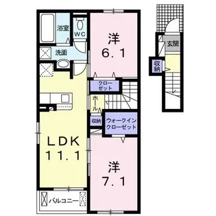 Forza DKⅡ【2階】の間取り