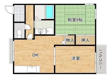 ハイツ森【202号室】の間取り