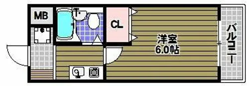 フェリース大美野【2階】の間取り