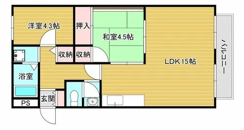 コスモハイム錦【2階】の間取り