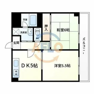 メゾンクレール【7階】の間取り