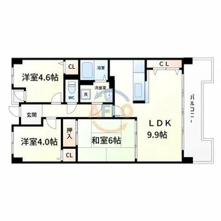 平野元町日興マンション【10階】の間取り