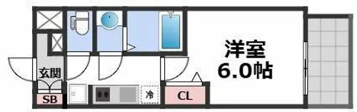 プレサンス緑橋ソレアス【5階】の間取り