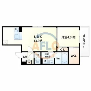 SOLASIA residence 九条【1階】の間取り