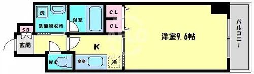北浜プライマリーワン【8階】の間取り