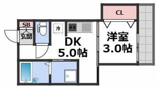 ニューライフ赤坂【3階】の間取り