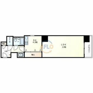 クレスト心斎橋【9階】の間取り