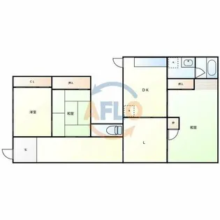 松岡マンション【1階】の間取り