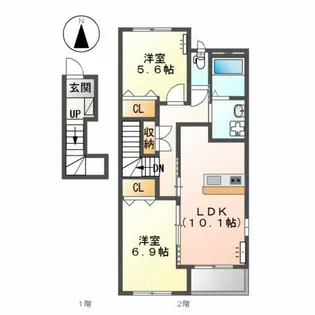 グリーン ドエル【2階】の間取り