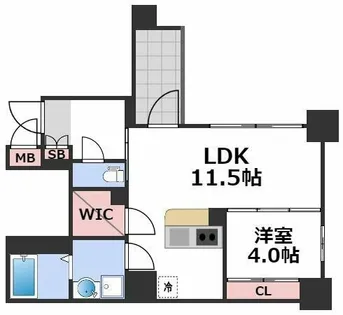 LaCASA玉造【2階】の間取り