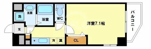 エイペックス京町堀Ⅱ【10階】の間取り