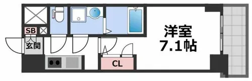 S-RESIDENCE堺筋本町Deux【11階】の間取り