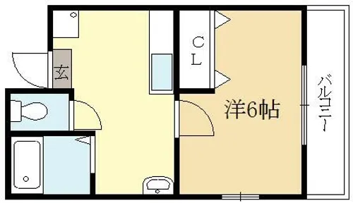 広野町マンション【3階】の間取り