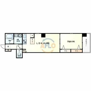 Broad阿倍野阪南町Residence【7階】の間取り