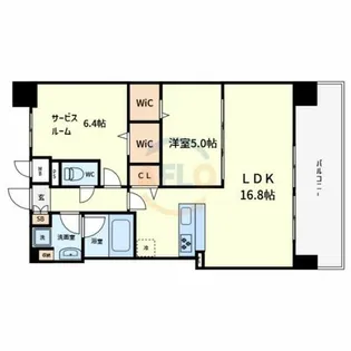 フェンテ・イーストⅡ【7階】の間取り