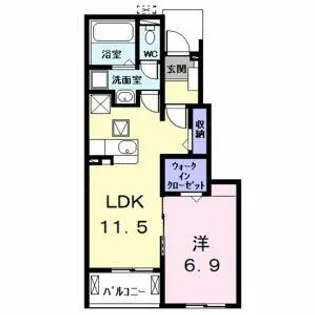 ヒカルサ名古屋港区大西Ⅰ【1階】の間取り