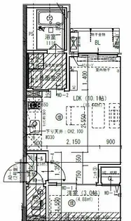 Jack motoshibatahigashiⅡ【1階】の間取り