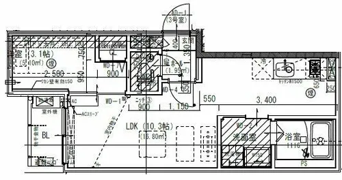 Jack motoshibatahigashiⅡ【1階】の間取り