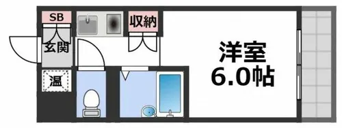 インターナショナル玉造【6階】の間取り