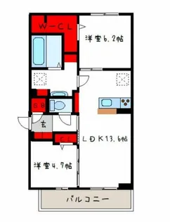 ポルトボヌール【3階】の間取り