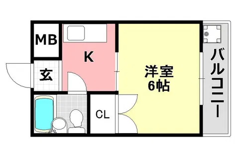 バンブーハイツ【201号室】の間取り
