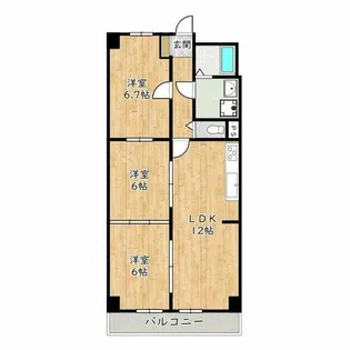 大阪府和泉市のぞみ野1丁目【マンション】の間取り