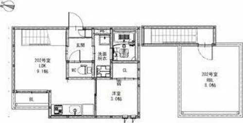 Grandtic Moralis N(グランティックモラリスエヌ)【2階】の間取り