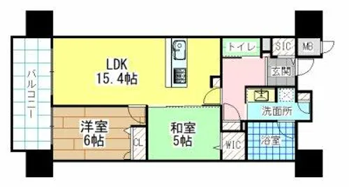グランドパレス小倉小文字通り【18階】の間取り