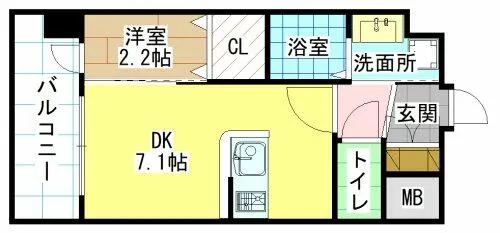 福岡県北九州市八幡西区陣山2丁目【マンション】の間取り