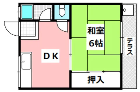 椿ハイツ【1階】の間取り