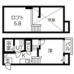 Creo中村公園七番館【102号室】の間取り