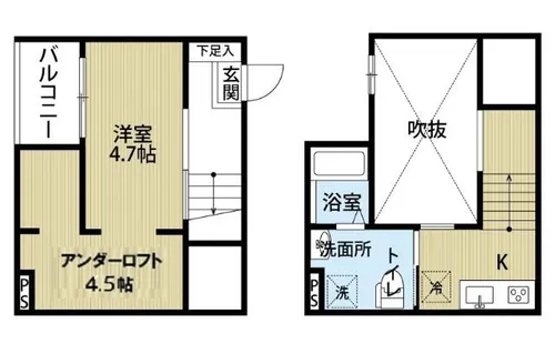 Celeste 五女子【201号室】の間取り