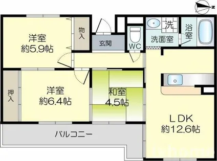 アーバンビレッジ香花園【3階】の間取り