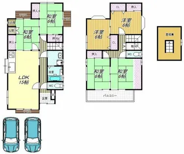 大阪府羽曳野市恵我之荘2丁目【一戸建】の間取り